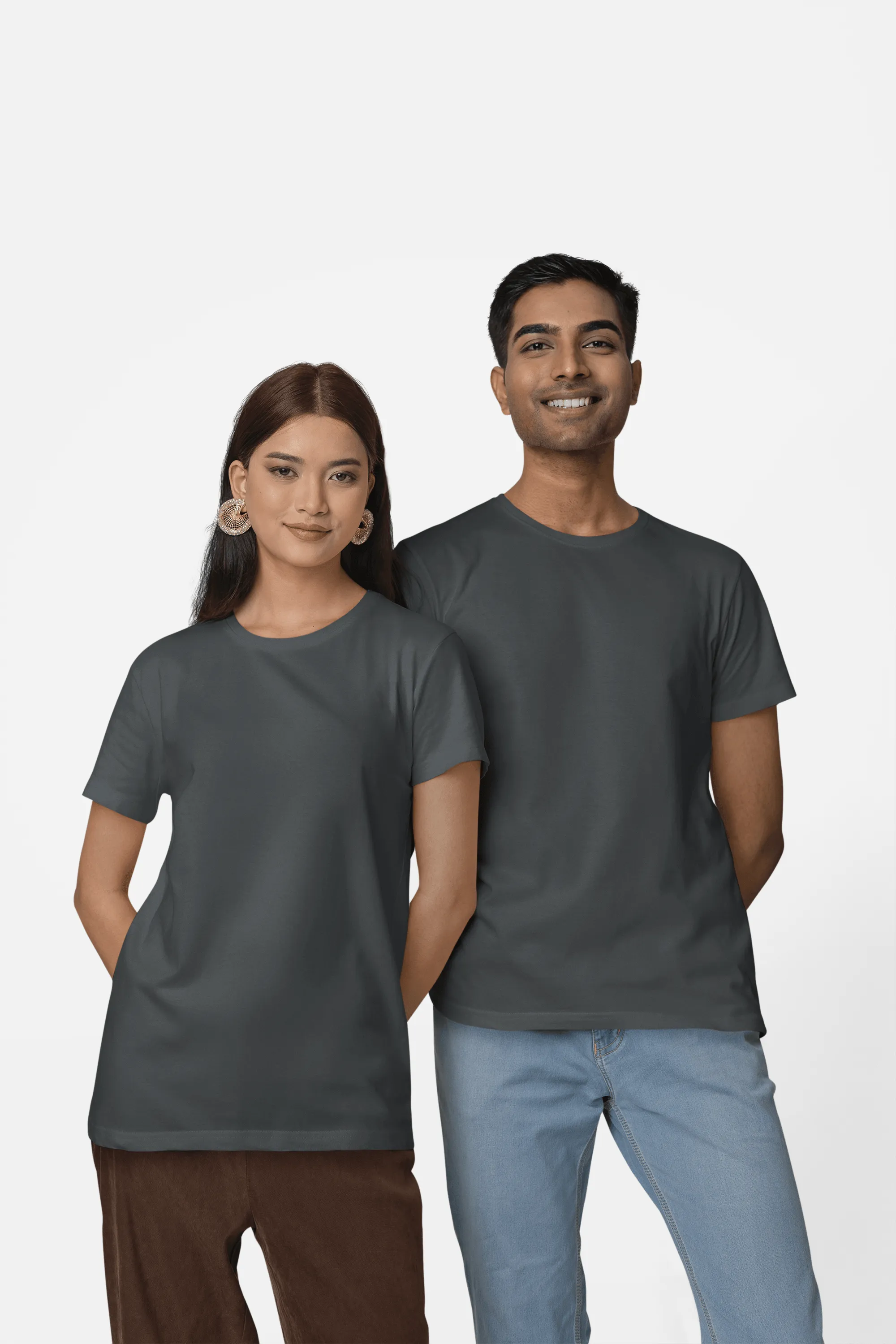 Unisex Regular Fit T-Shirt - 100% Cotton, Bio-Washed (Grey Melange)