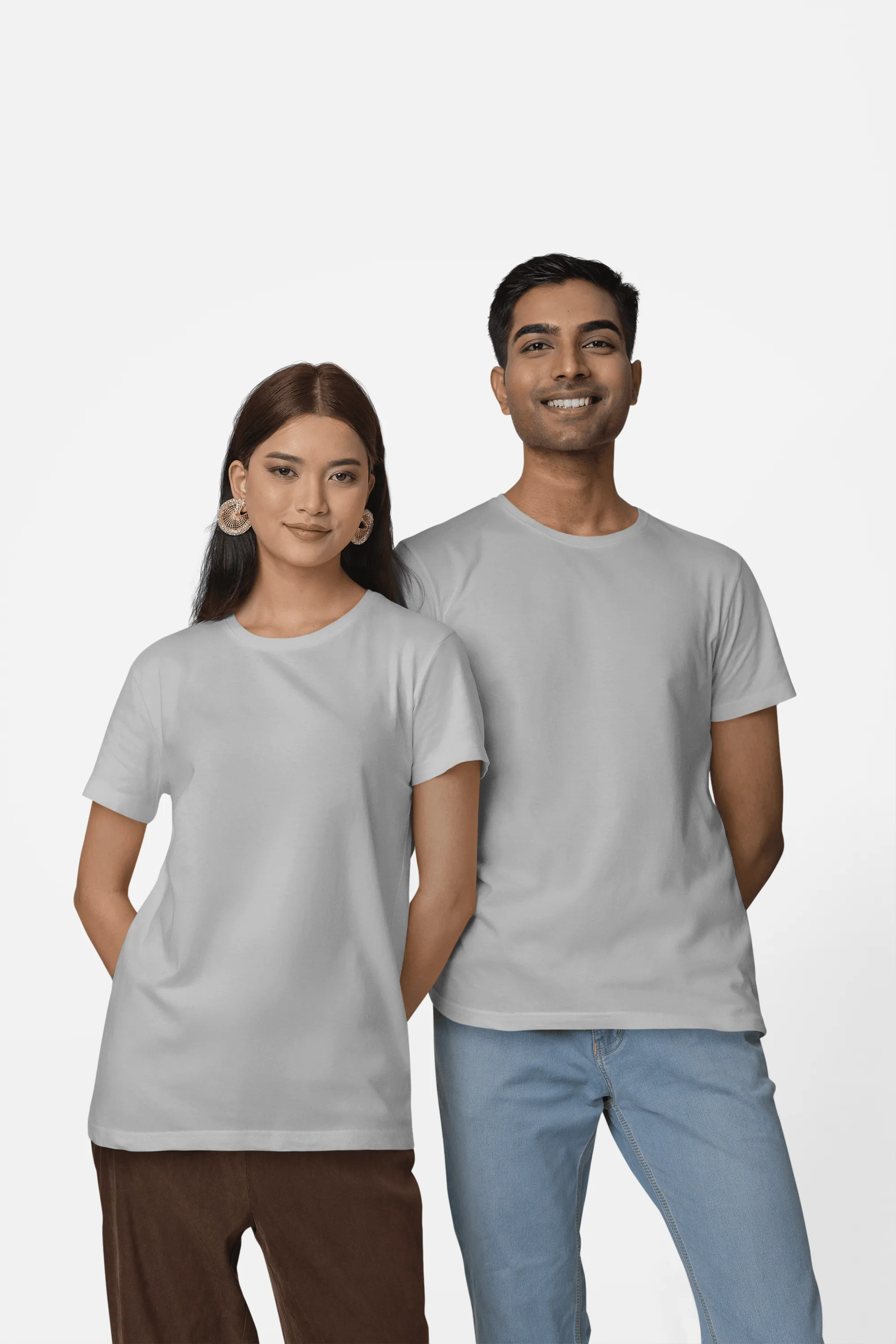 Unisex Regular Fit T-Shirt - 100% Cotton, Bio-Washed (Grey Melange)