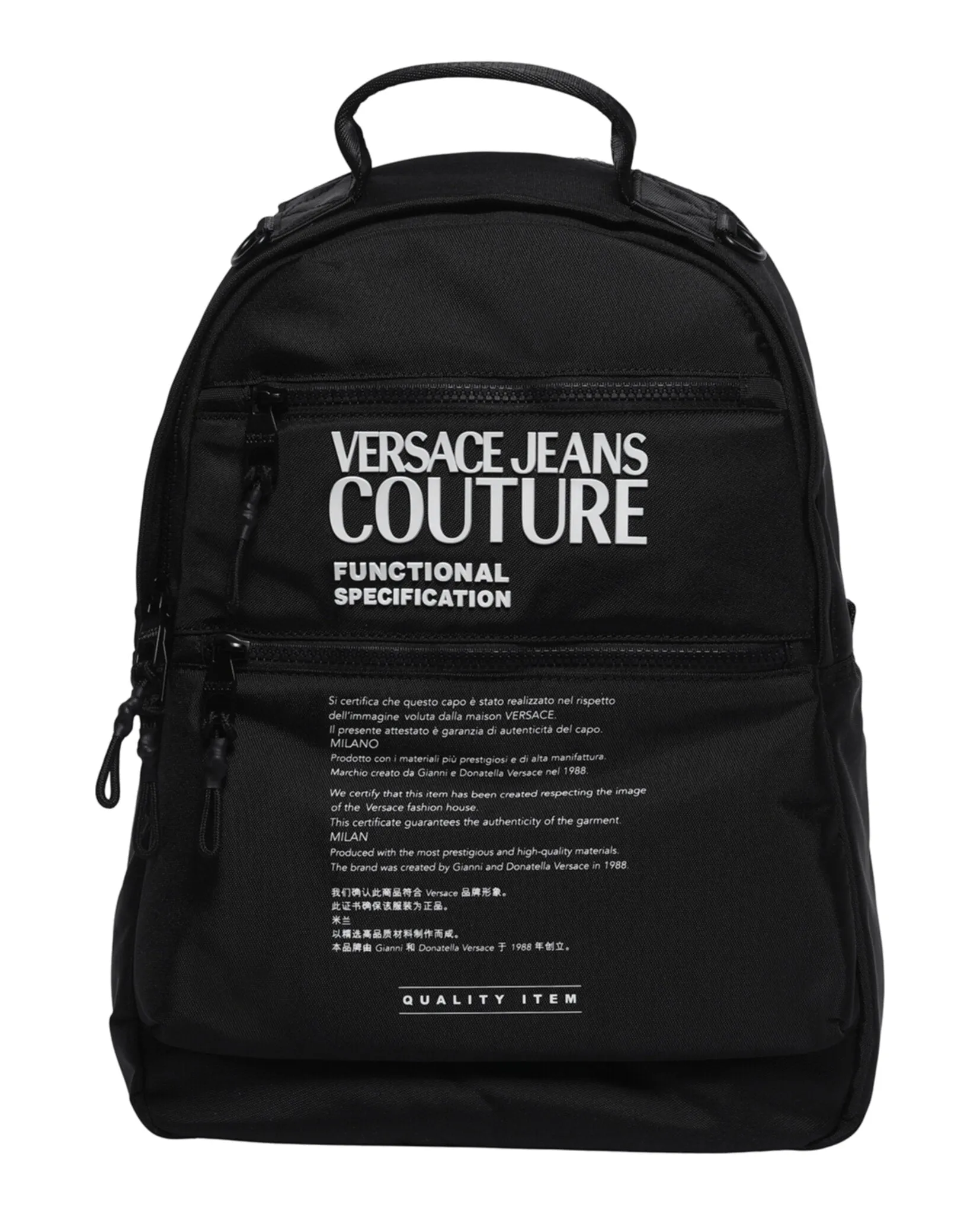 Versace Jeans Printed Nylon Logo Backpack