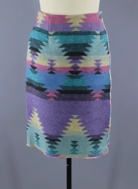 Vintage 1980s-90s Southwestern Purple Blanket Skirt