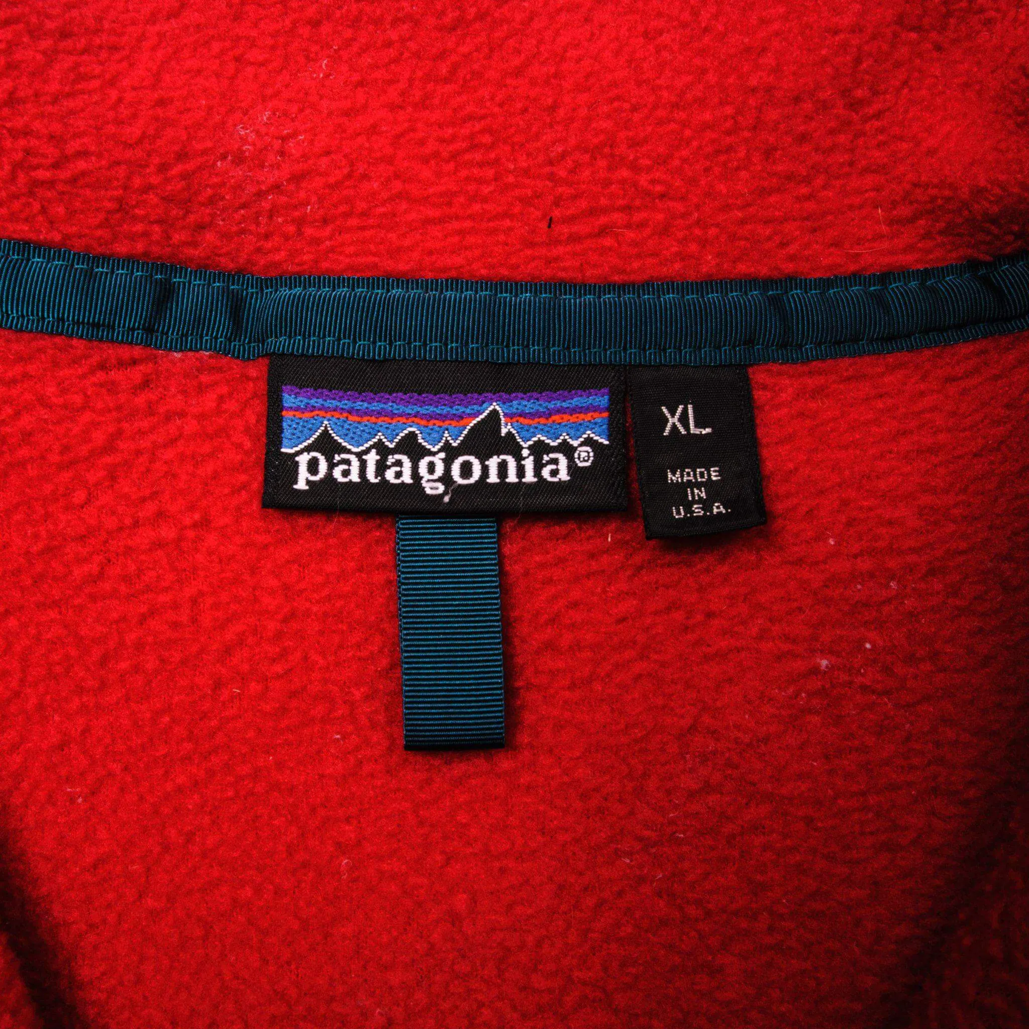 VINTAGE PATAGONIA SNAP T FLEECE PULLOVER JACKET 1990S SIZE XL MADE IN USA