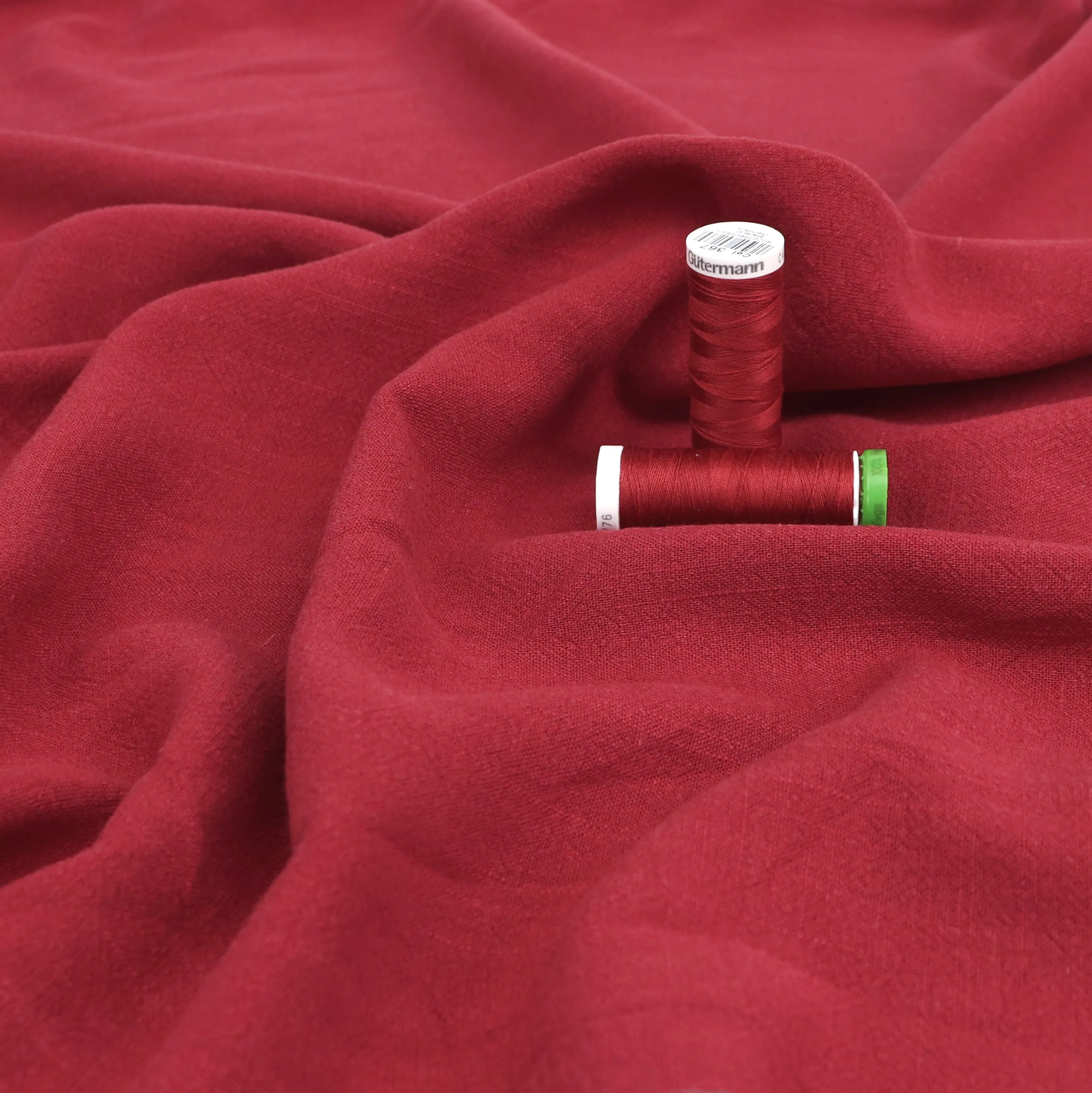 Viscose Linen Slub - Red