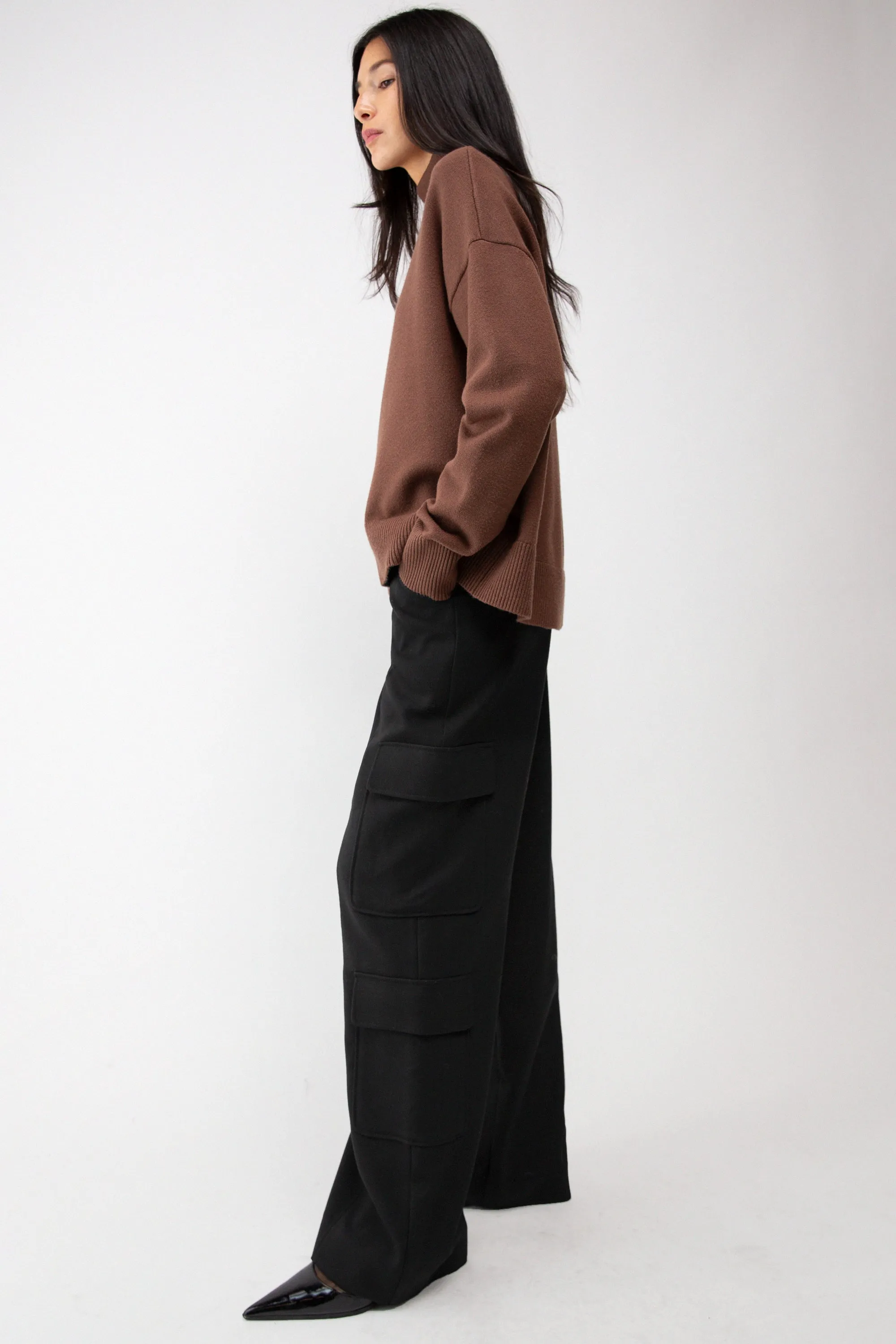 WIDE LEG CARGO SUITING PANT