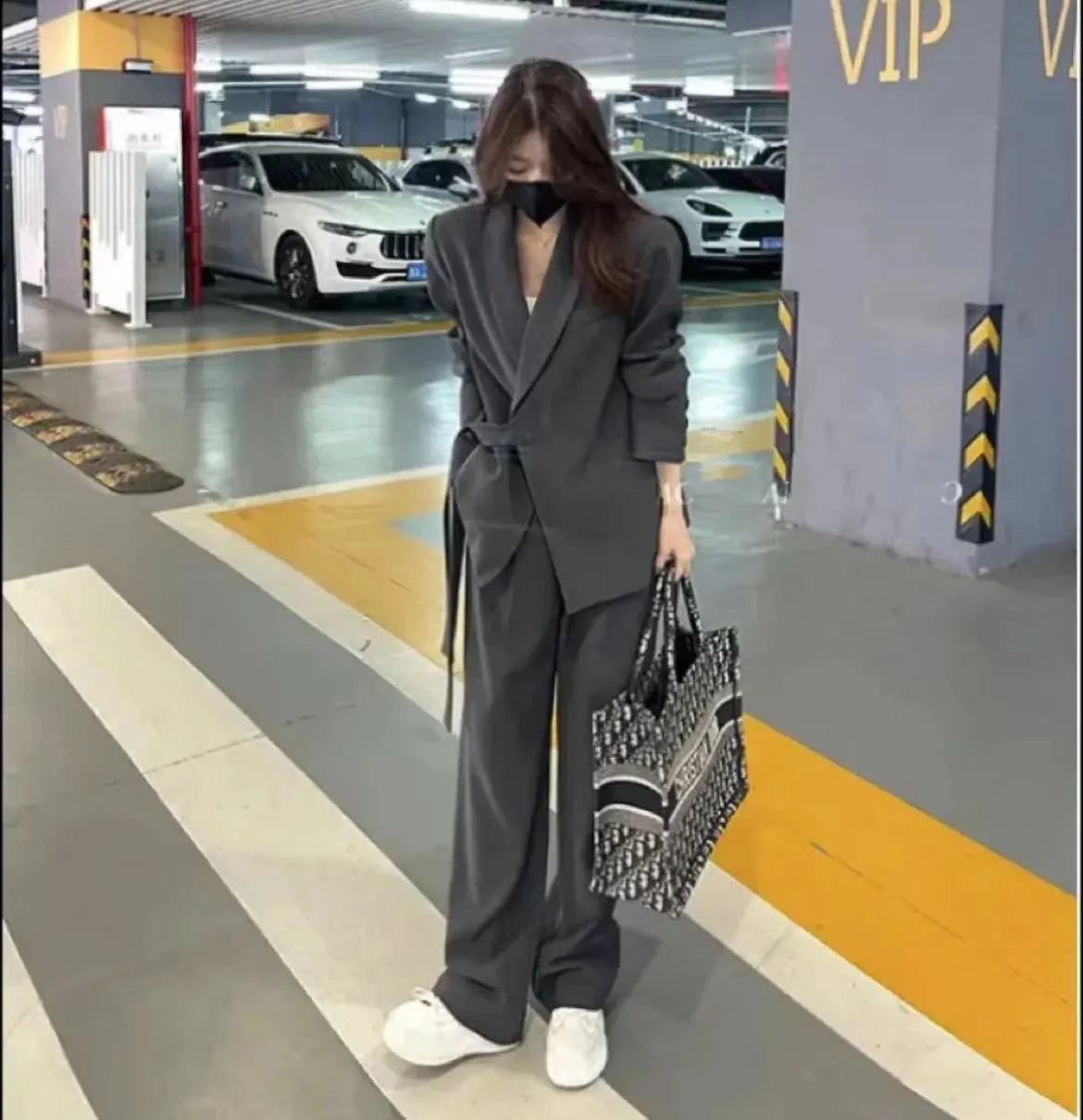 Women Suits Office Sets Pockets Coat Wide Leg Pants New Spring Autumn Office Wear Women Fashion Elegance Lady Blazer Sets