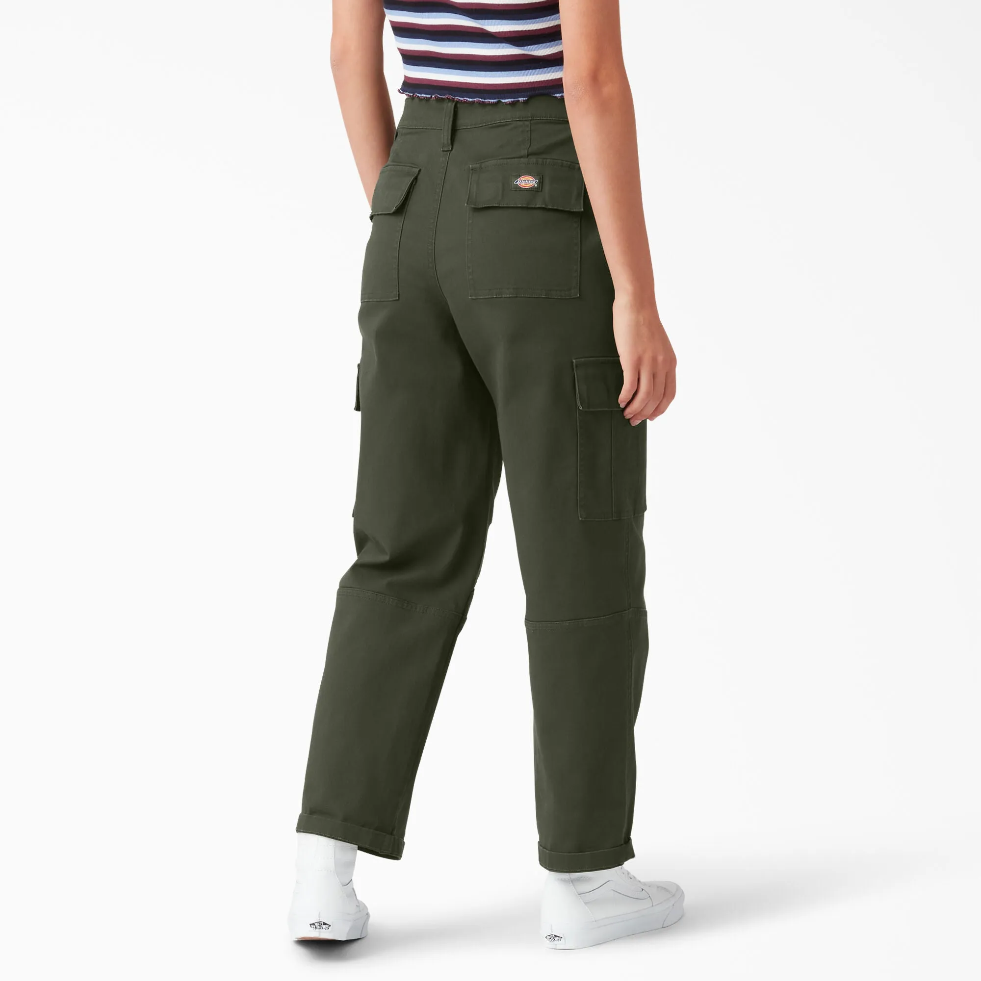 Women's Cropped Cargo Pant - Olive Green