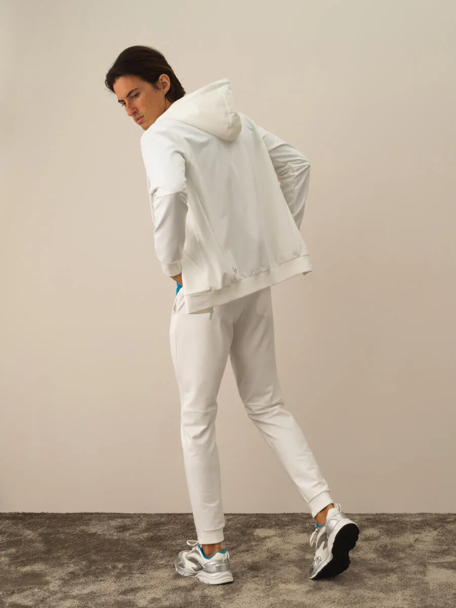 Xint Slim Fit Hooded White Jacket