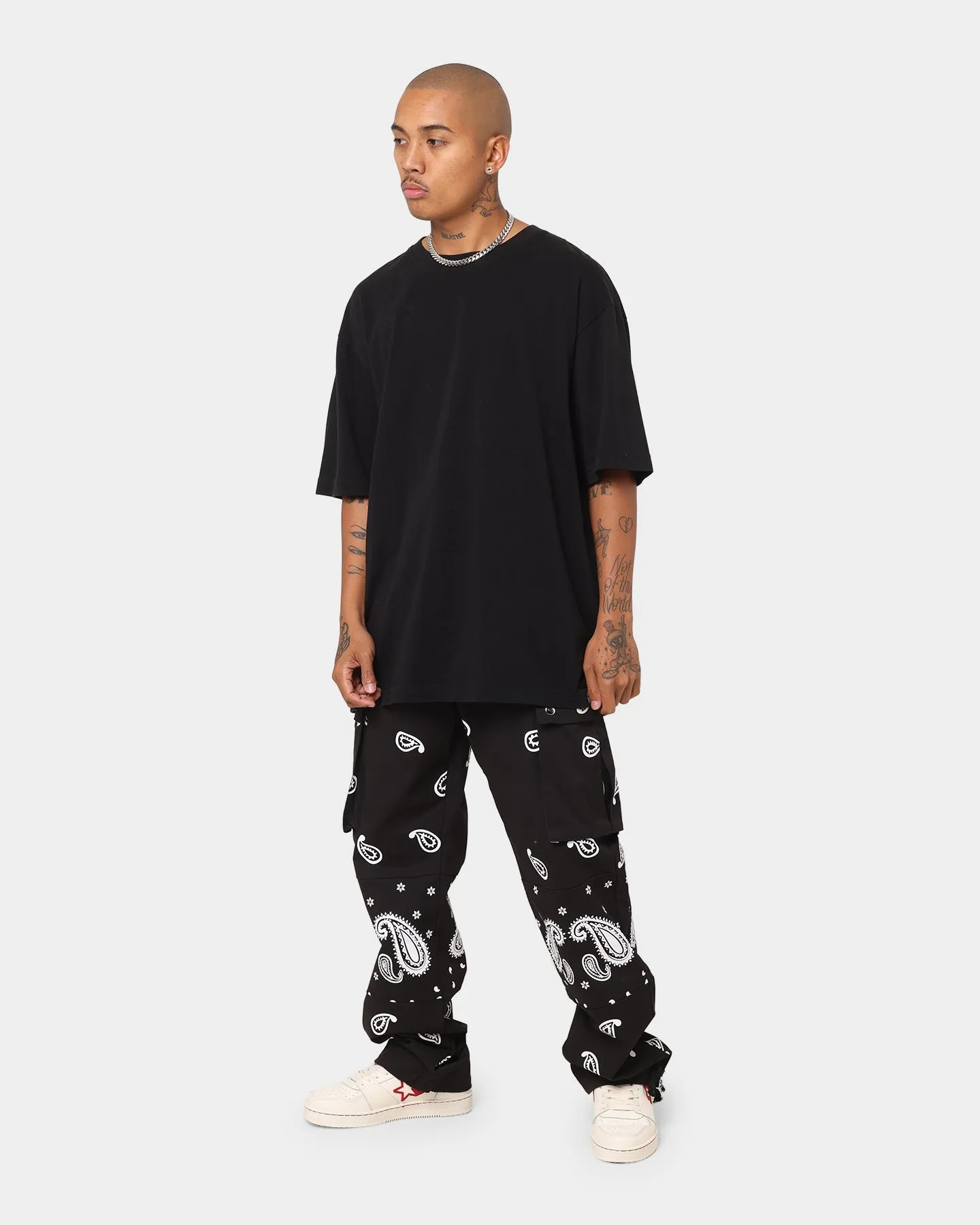 XXIII Paisley Cargo Pants Black/White